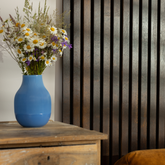 Decorative Solid Birch Wood Acoustic Panel 2400x600mm - 35mm Slats, Black Felt Backing