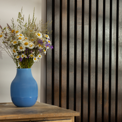 Decorative Solid Birch Wood Acoustic Panel 2400x400mm - 35mm Slats, Black Felt Backing