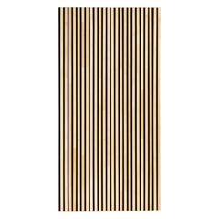 Decorative Solid Birch Wood Acoustic Panel 2400x600mm - 40mm Slats, Black Felt Backing