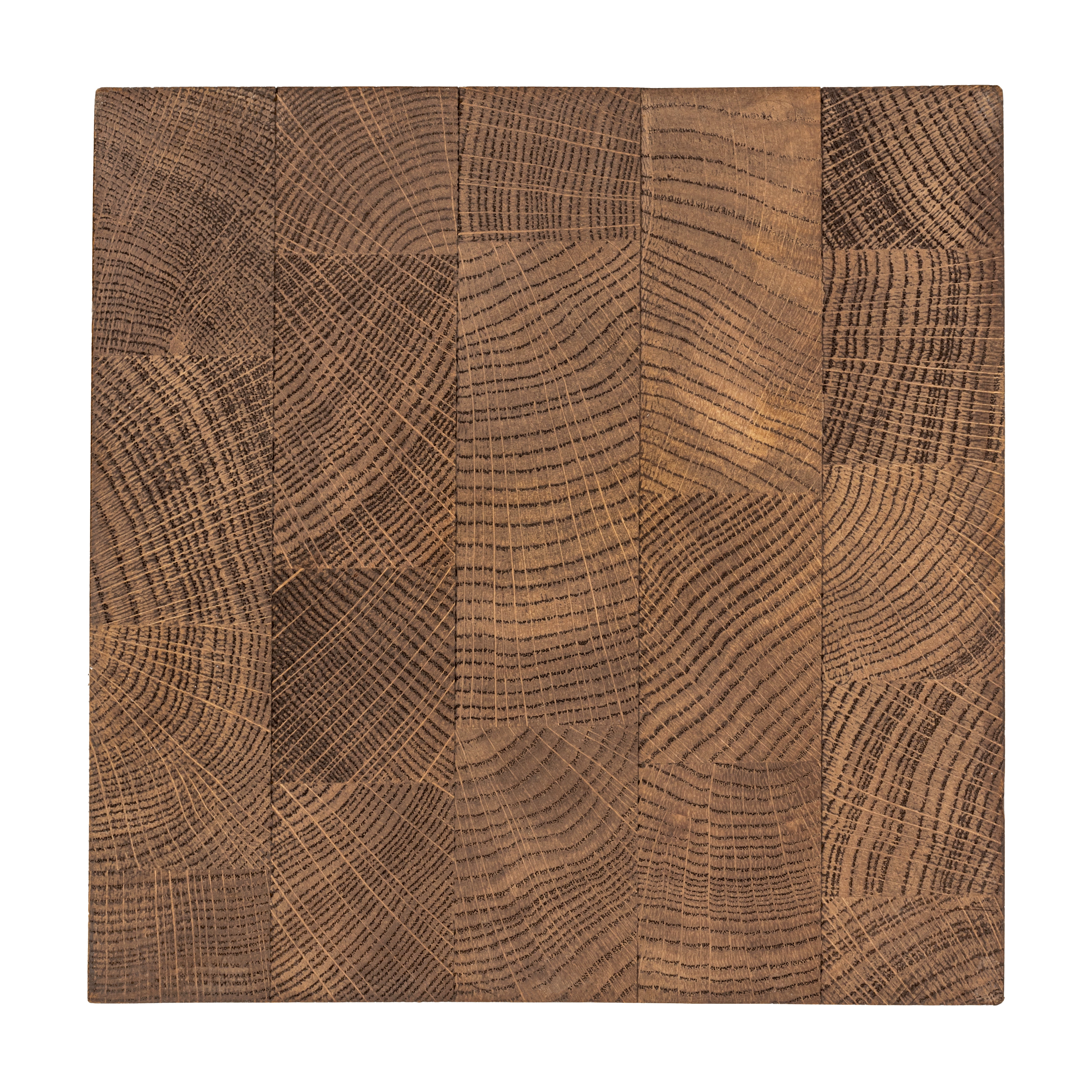 Upper view of the PUNANE wine rack showcasing the natural oak wood grain