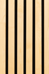 Decorative Solid Birch Wood Acoustic Panel 2400x400mm - 35mm Slats, Black Felt Backing