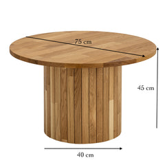 KALDA coffee table with measurements extended across it to show dimensions