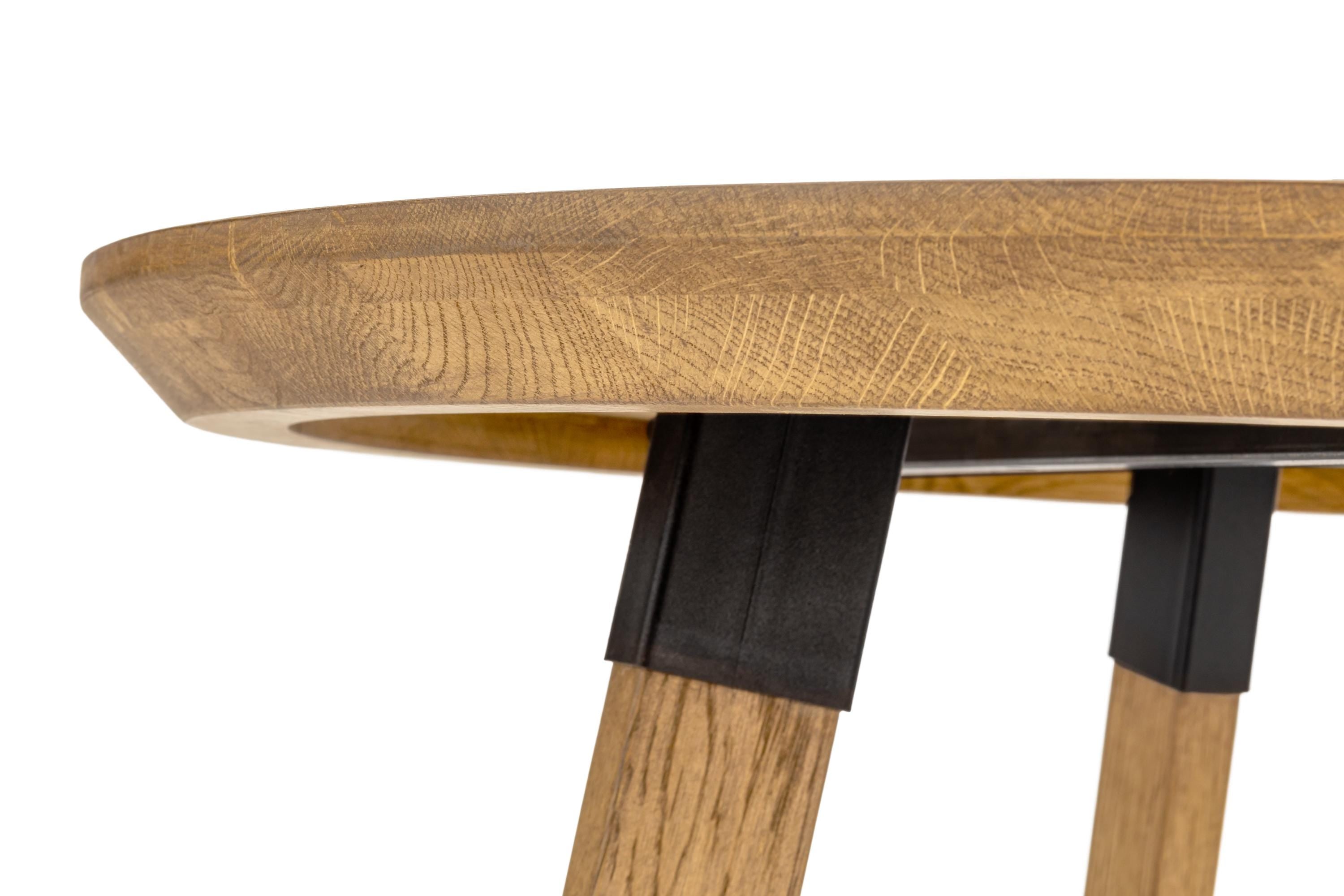 Rustic Round Solid Oak Dining Table, Dining Table, Solid Oak Table