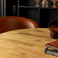 Rustic Round Solid Oak Dining Table, Dining Table, Solid Oak Table