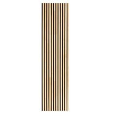 Decorative Solid Birch Wood Acoustic Panel 2400x600mm - 40mm Slats, Black Felt Backing